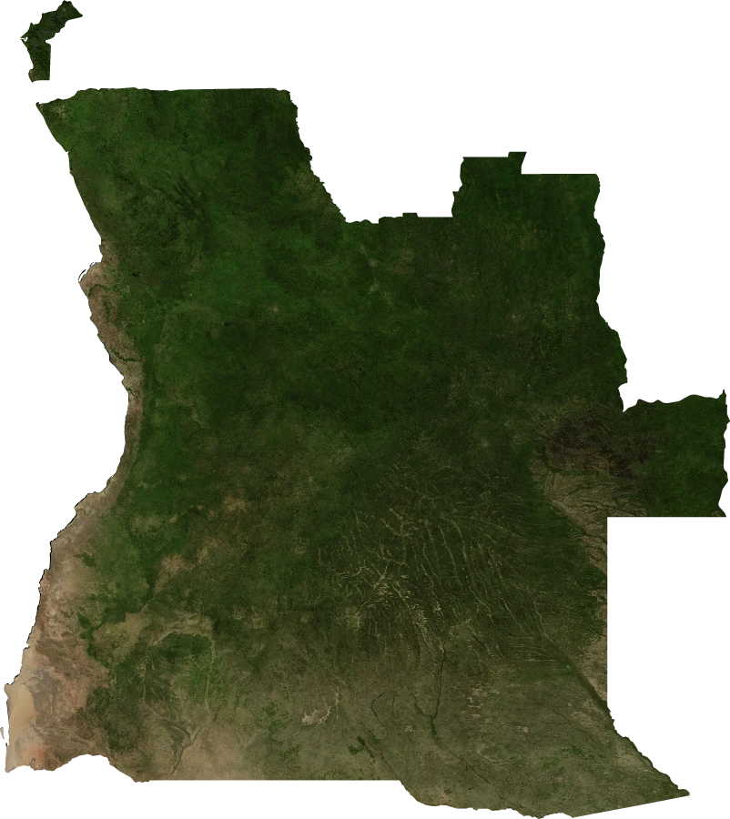 Angola, January 2004: NASA imagery clipped to the regional boundary