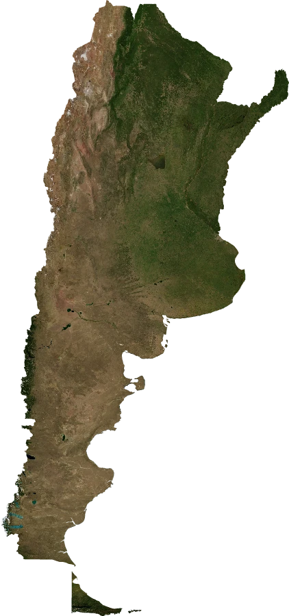 Argentina, January 2004: NASA imagery clipped to the regional boundary