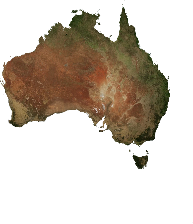 Australia, January 2004: NASA imagery clipped to the regional boundary