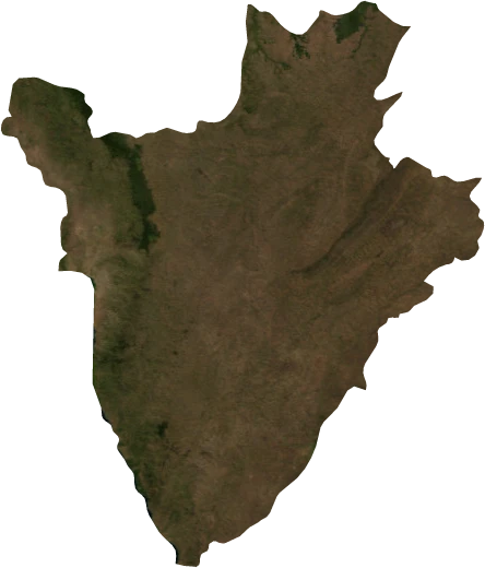 Burundi, July 2004: NASA imagery clipped to the regional boundary