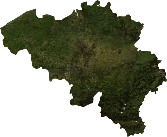 Belgium, January 2004: NASA imagery clipped to the regional boundary
