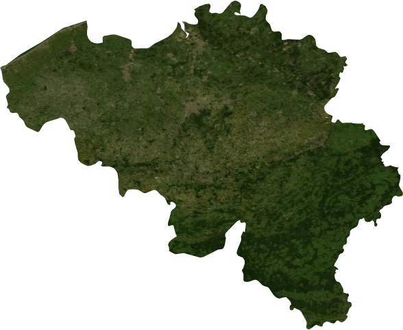 Belgium, July 2004: NASA imagery clipped to the regional boundary