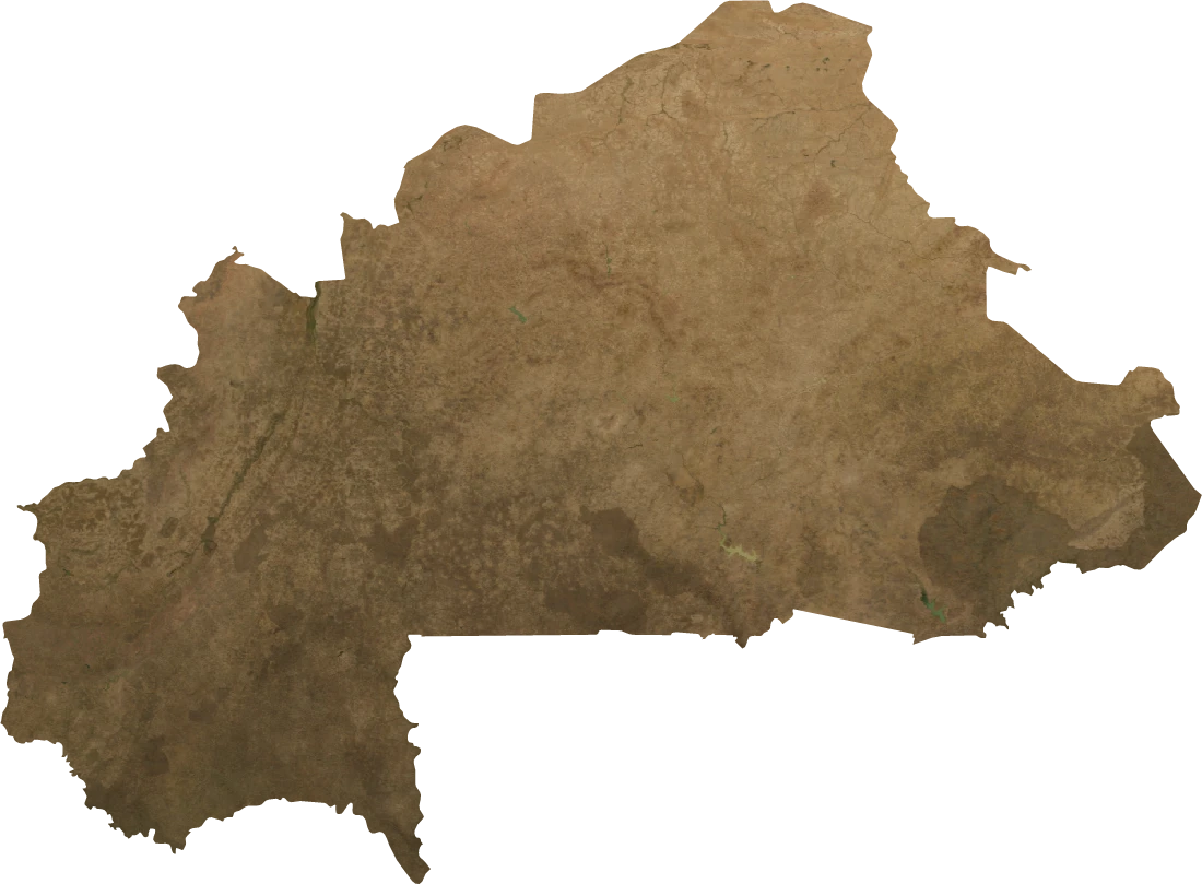 Burkina Faso, January 2004: NASA imagery clipped to the regional boundary