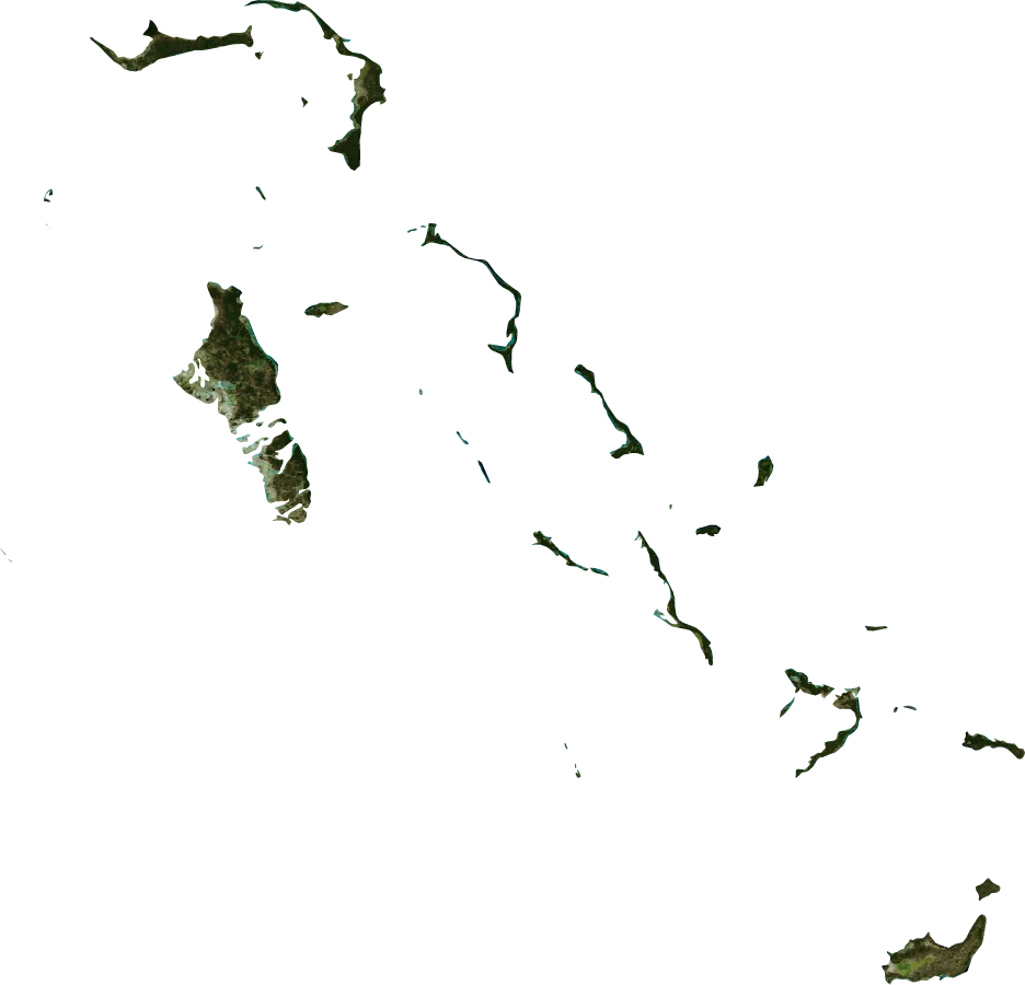 The Bahamas, January 2004: NASA imagery clipped to the regional boundary
