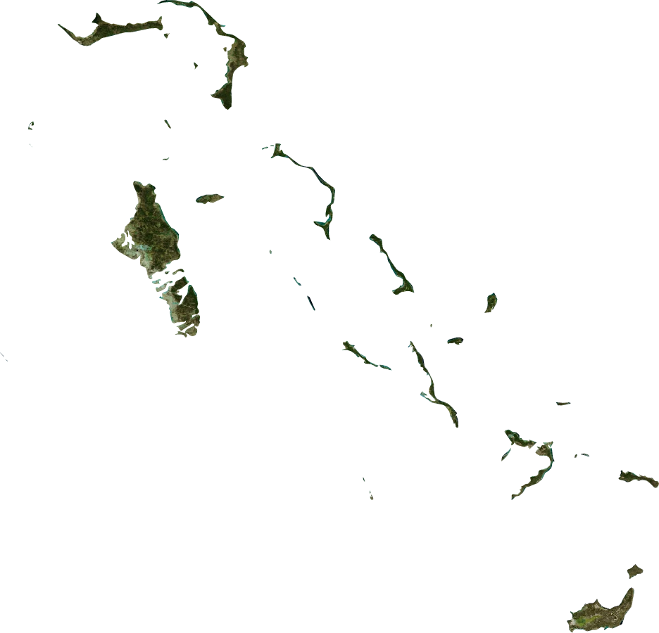 The Bahamas, July 2004: NASA imagery clipped to the regional boundary