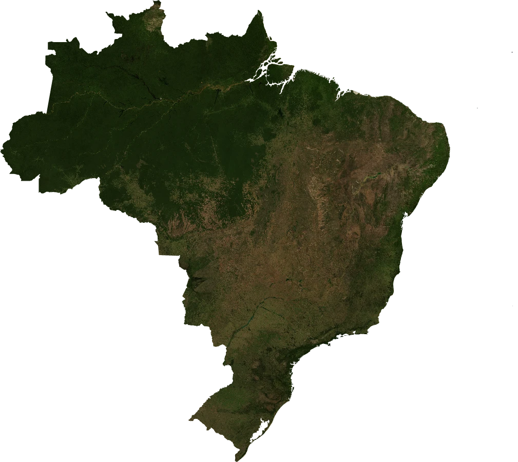 Brazil, July 2004: NASA imagery clipped to the regional boundary