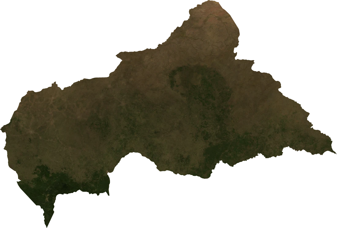 Central African Republic, January 2004: NASA imagery clipped to the regional boundary