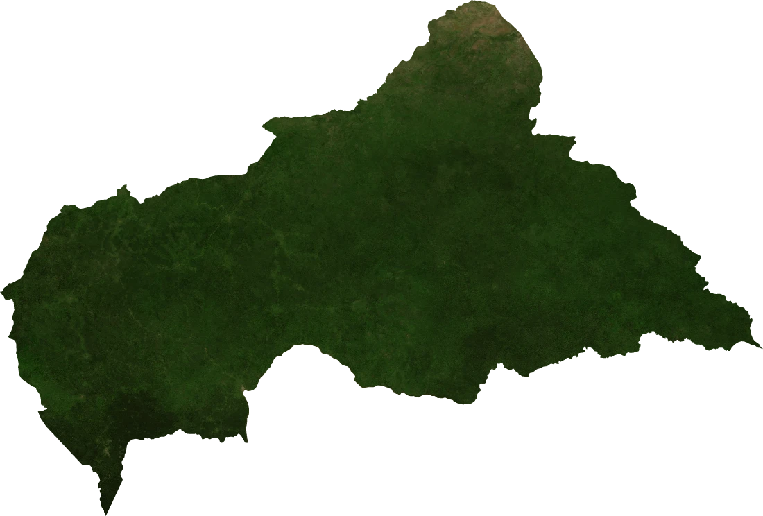 Central African Republic, July 2004: NASA imagery clipped to the regional boundary
