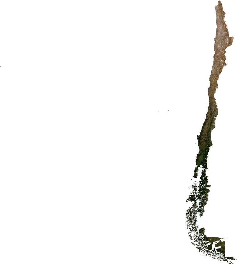 Chile, January 2004: NASA imagery clipped to the regional boundary