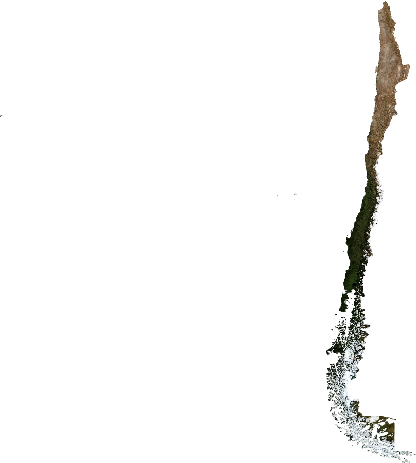 Chile, July 2004: NASA imagery clipped to the regional boundary