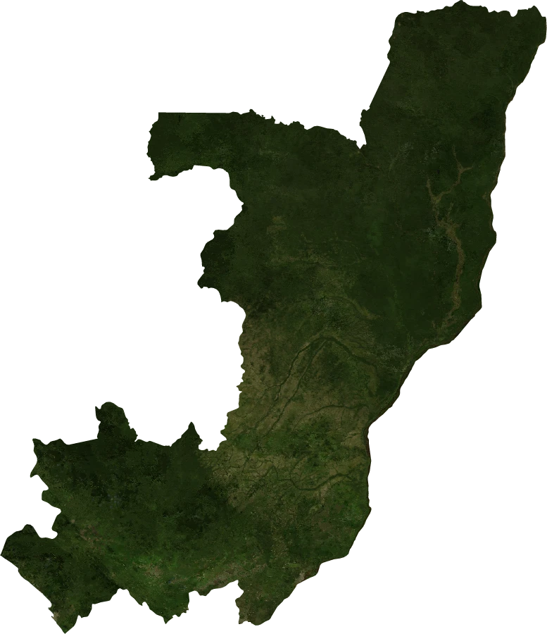 Republic of the Congo, January 2004: NASA imagery clipped to the regional boundary