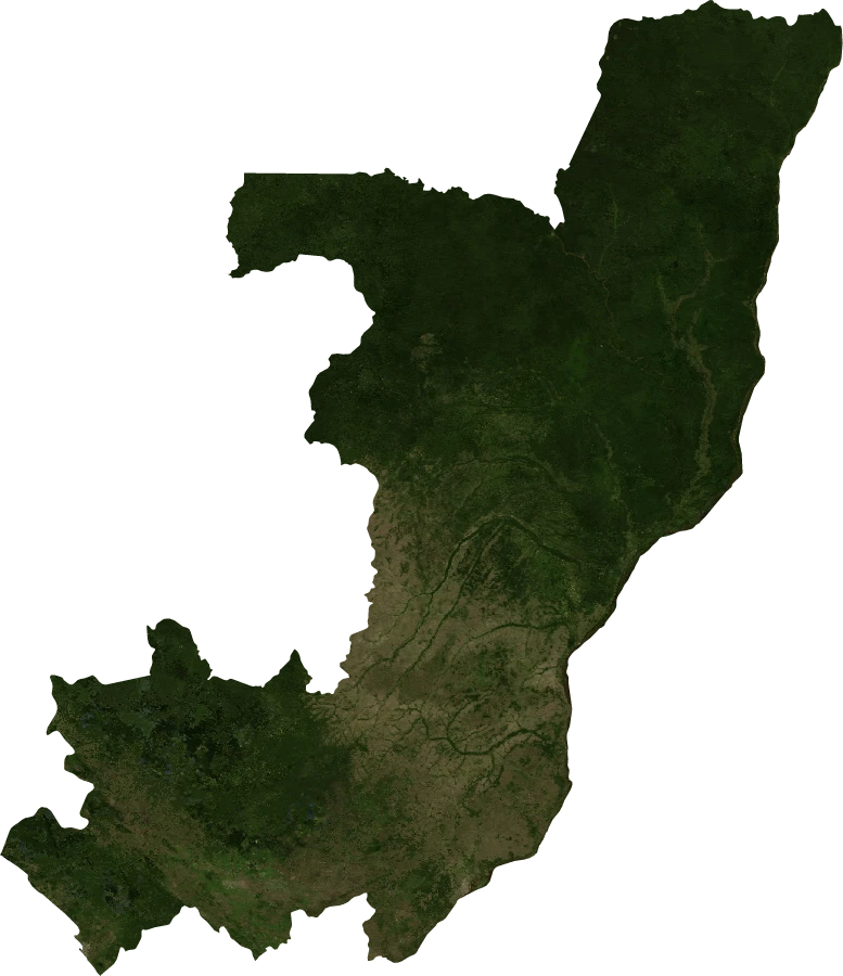 Republic of the Congo, July 2004: NASA imagery clipped to the regional boundary