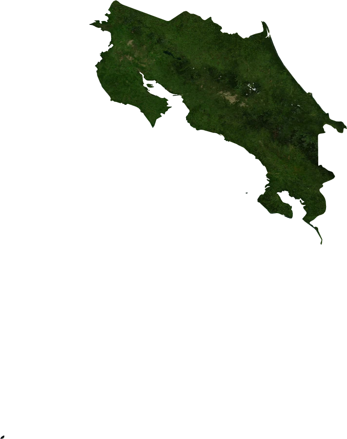 Costa Rica, July 2004: NASA imagery clipped to the regional boundary