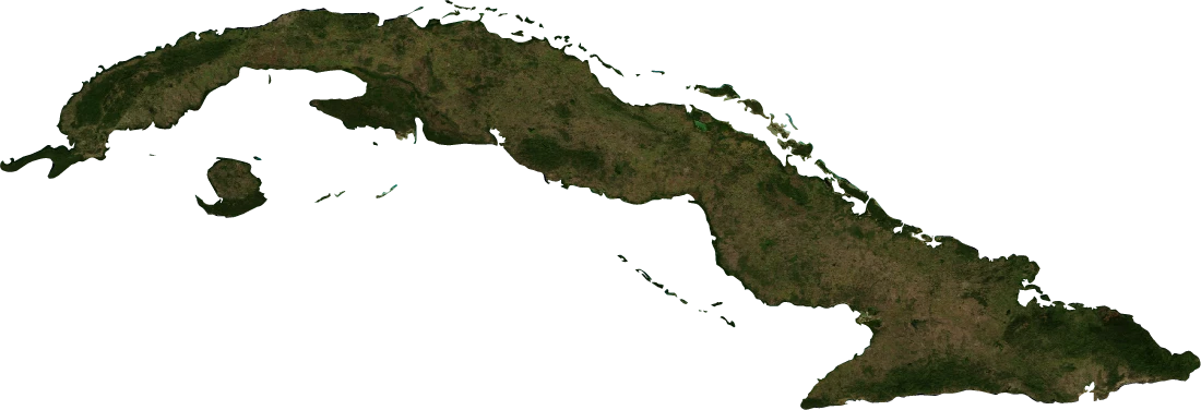 Cuba, January 2004: NASA imagery clipped to the regional boundary