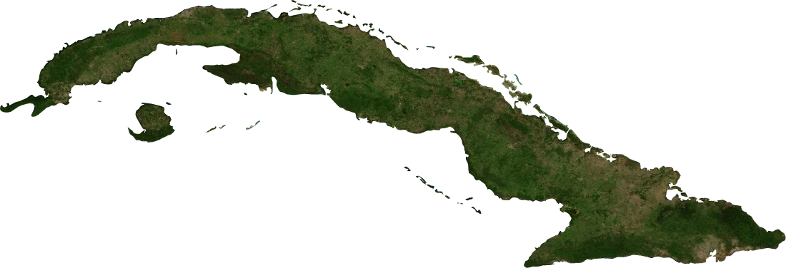 Cuba, July 2004: NASA imagery clipped to the regional boundary
