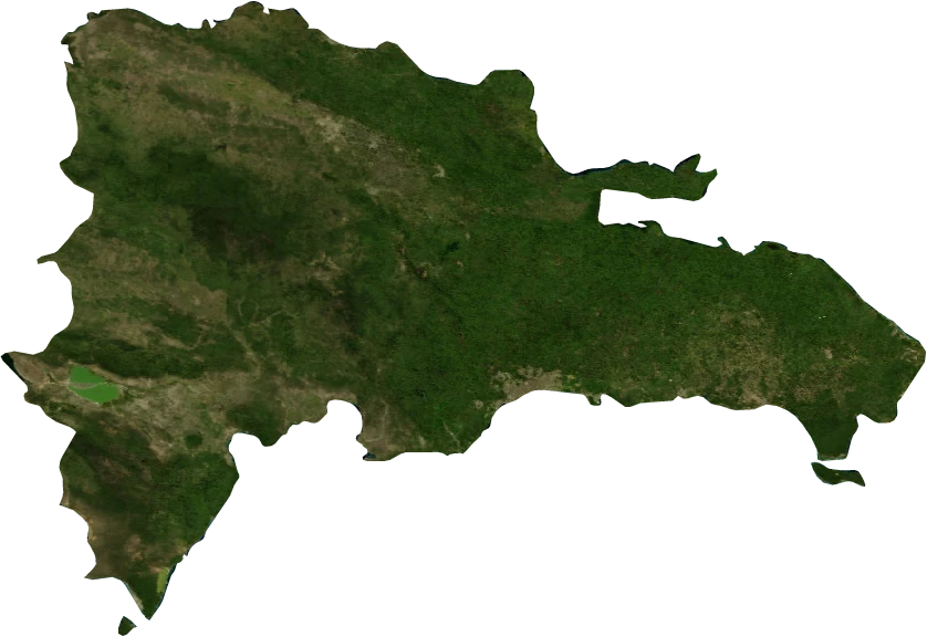 Dominican Republic, July 2004: NASA imagery clipped to the regional boundary
