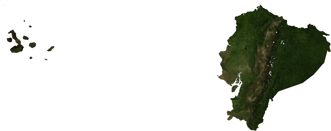Ecuador, January 2004: NASA imagery clipped to the regional boundary