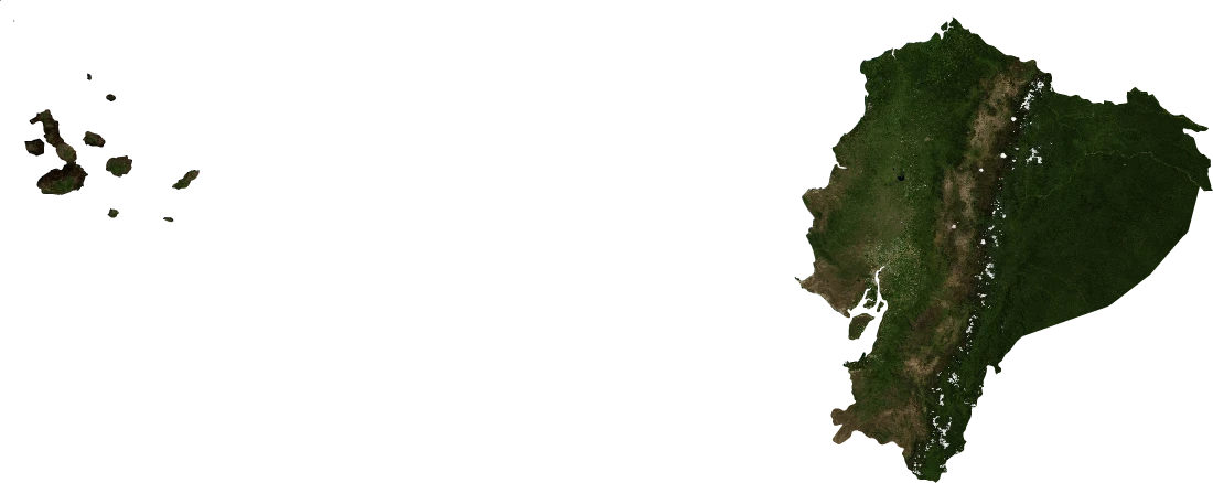 Ecuador, July 2004: NASA imagery clipped to the regional boundary