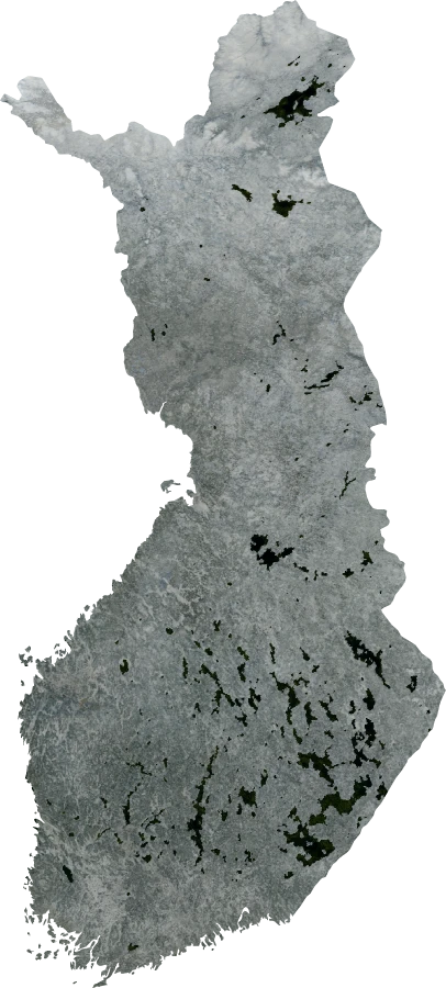 Finland, Annual mean 2004: NASA imagery clipped to the regional boundary