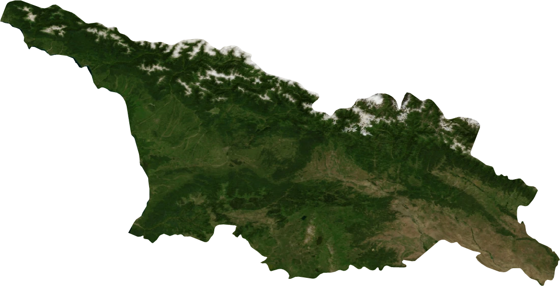 Georgia, July 2004: NASA imagery clipped to the regional boundary