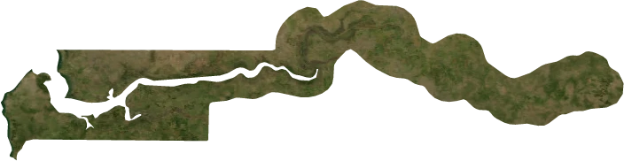 The Gambia, July 2004: NASA imagery clipped to the regional boundary