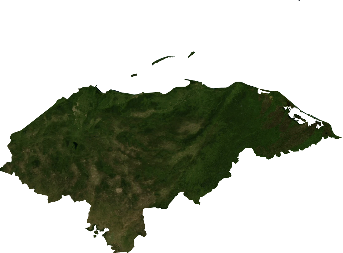 Honduras, Annual mean 2004: NASA imagery clipped to the regional boundary