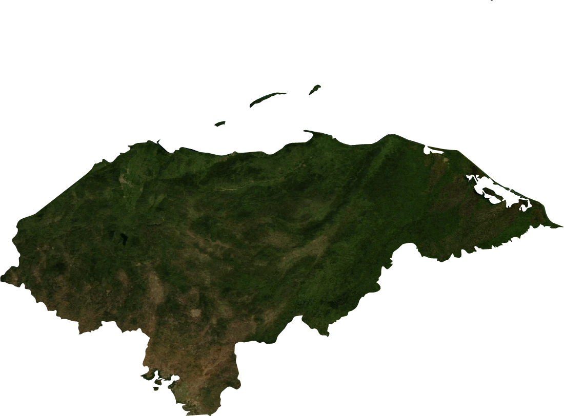 Honduras, January 2004: NASA imagery clipped to the regional boundary
