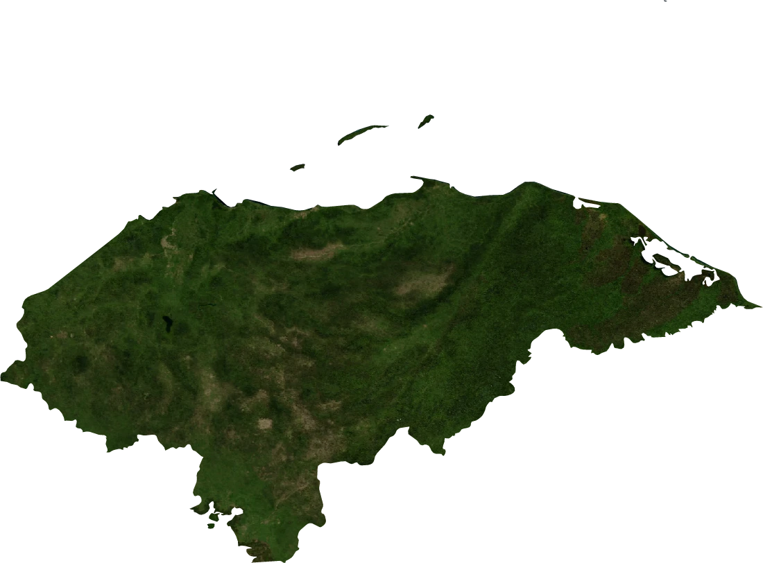Honduras, July 2004: NASA imagery clipped to the regional boundary