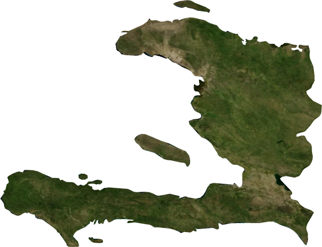 Haiti, July 2004: NASA imagery clipped to the regional boundary