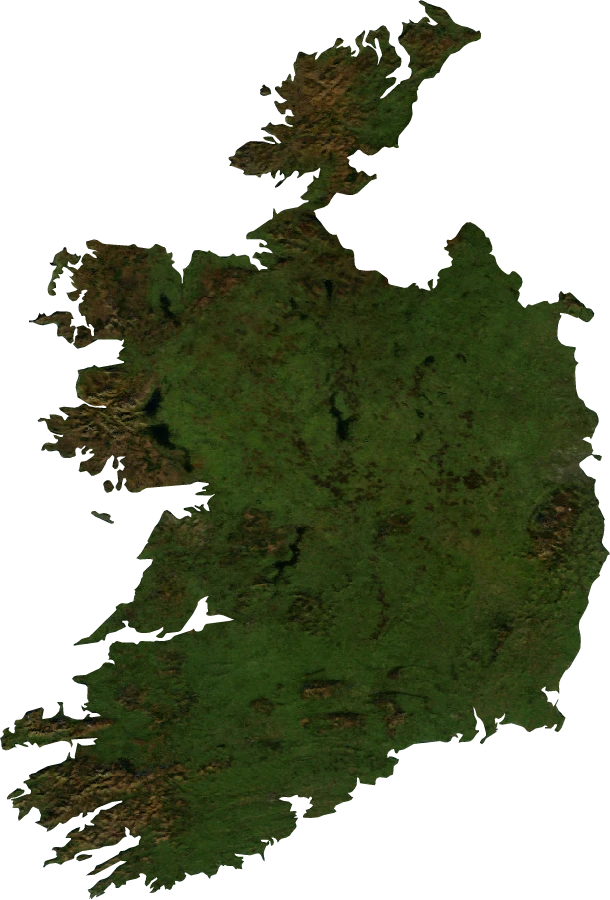 Ireland, January 2004: NASA imagery clipped to the regional boundary