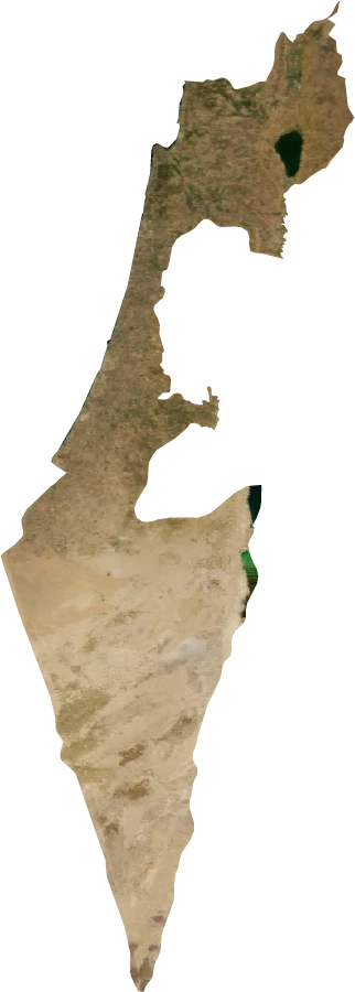 Israel, July 2004: NASA imagery clipped to the regional boundary
