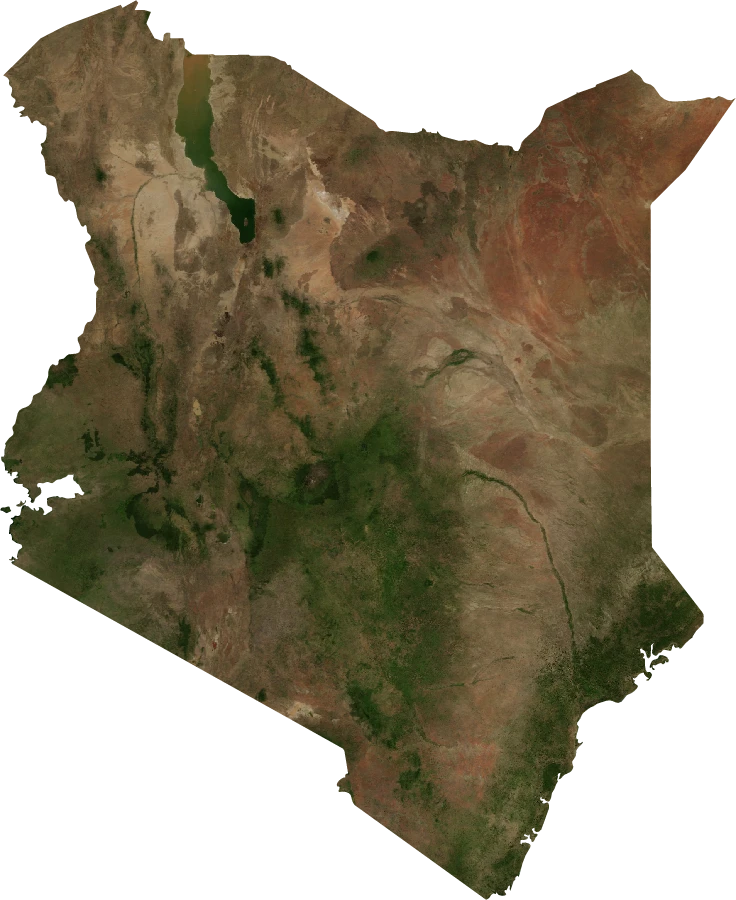 Kenya, January 2004: NASA imagery clipped to the regional boundary