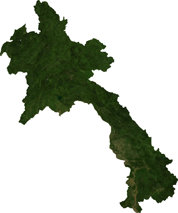 Laos, July 2004: NASA imagery clipped to the regional boundary