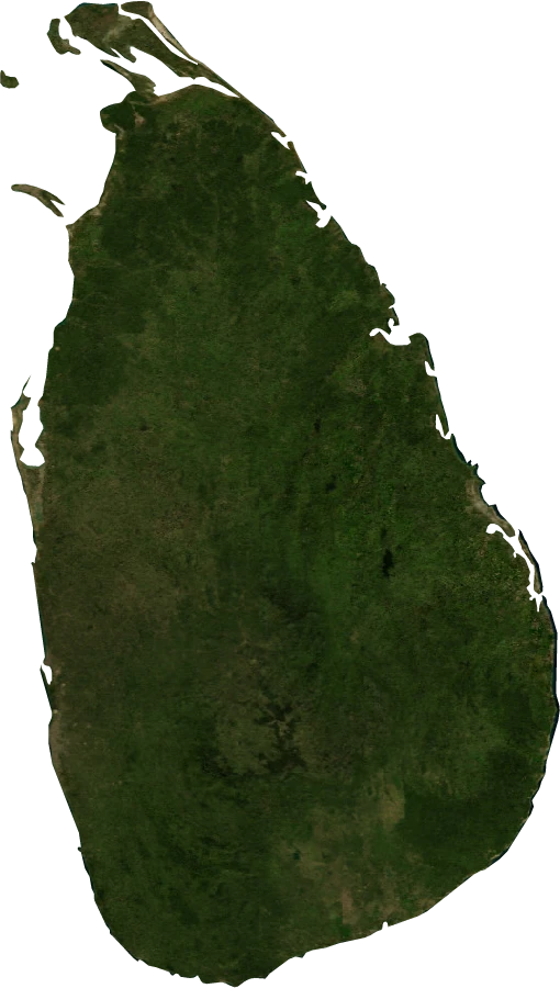 Sri Lanka, January 2004: NASA imagery clipped to the regional boundary