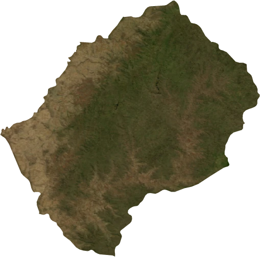 Lesotho, January 2004: NASA imagery clipped to the regional boundary