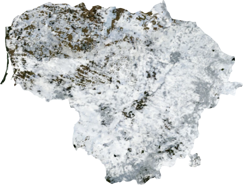 Lithuania, January 2004: NASA imagery clipped to the regional boundary