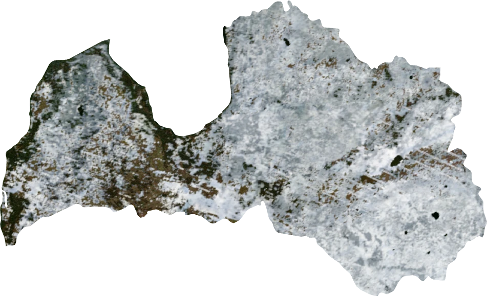 Latvia, January 2004: NASA imagery clipped to the regional boundary