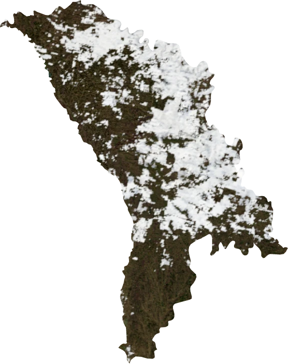 Moldova, January 2004: NASA imagery clipped to the regional boundary