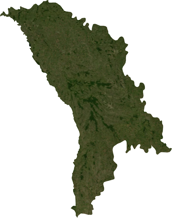 Moldova, July 2004: NASA imagery clipped to the regional boundary