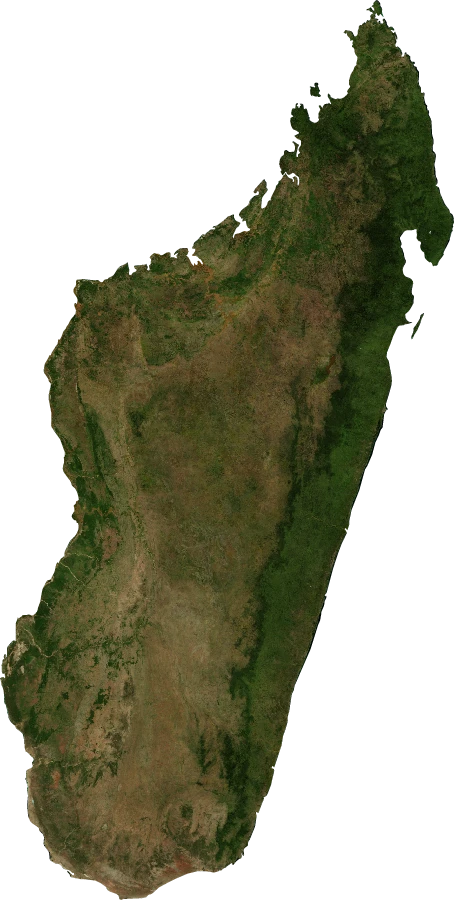 Madagascar, January 2004: NASA imagery clipped to the regional boundary