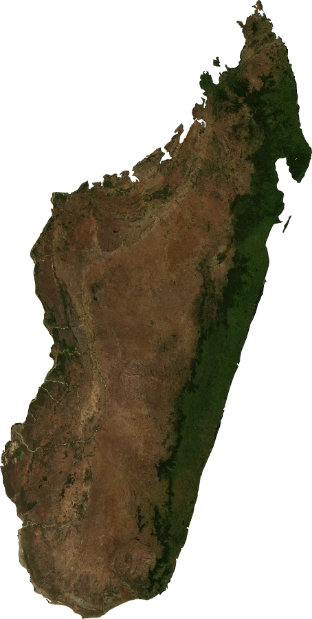 Madagascar, July 2004: NASA imagery clipped to the regional boundary