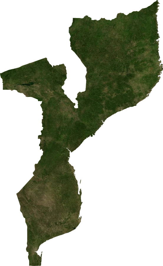 Mozambique, January 2004: NASA imagery clipped to the regional boundary