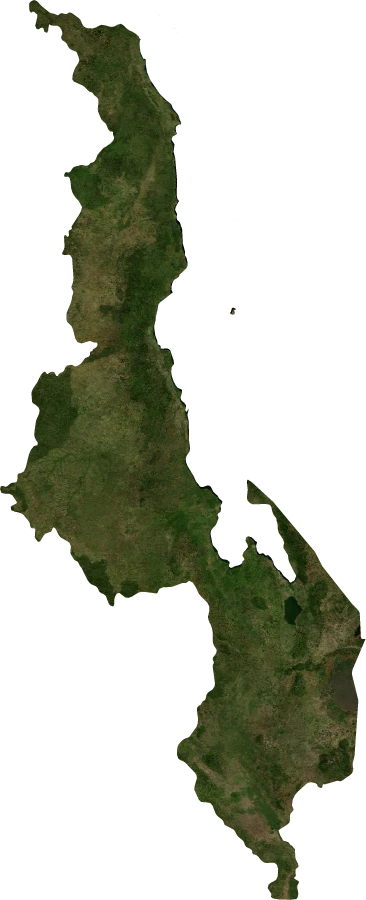 Malawi, January 2004: NASA imagery clipped to the regional boundary