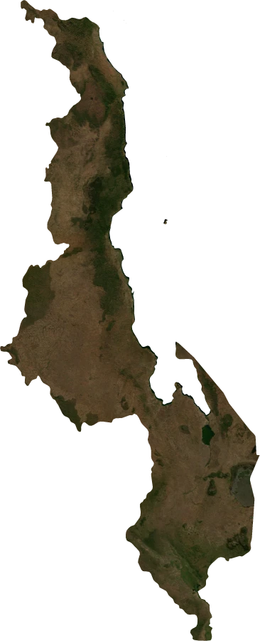Malawi, July 2004: NASA imagery clipped to the regional boundary