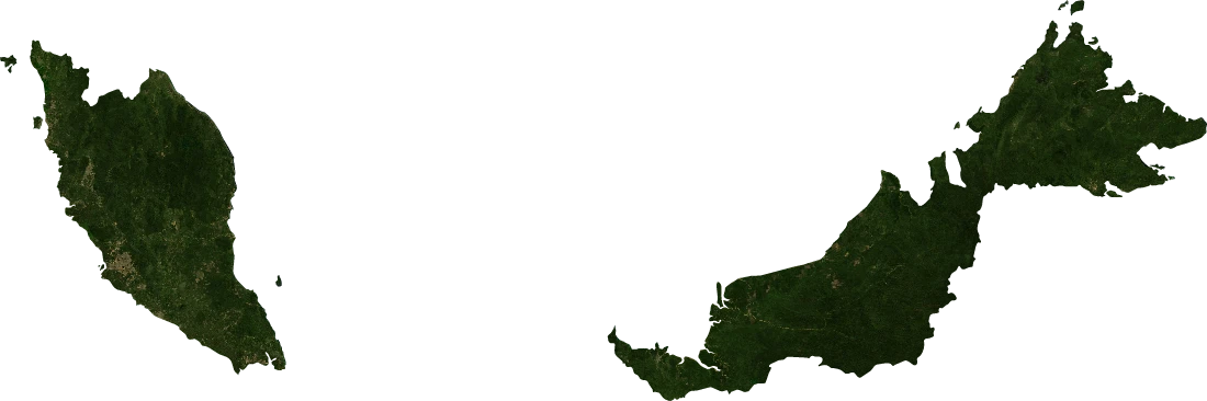 Malaysia, July 2004: NASA imagery clipped to the regional boundary