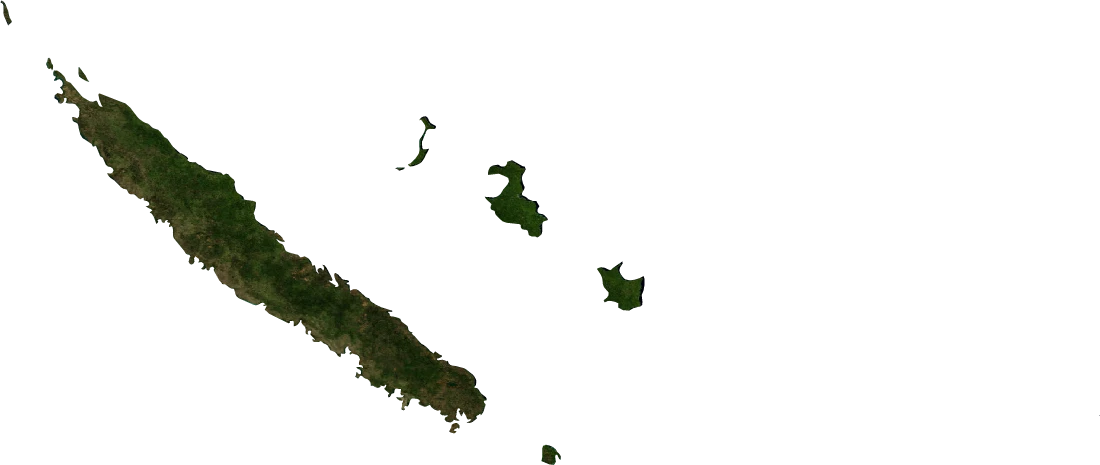 New Caledonia, January 2004: NASA imagery clipped to the regional boundary