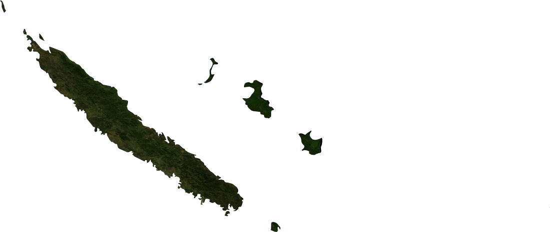 New Caledonia, July 2004: NASA imagery clipped to the regional boundary