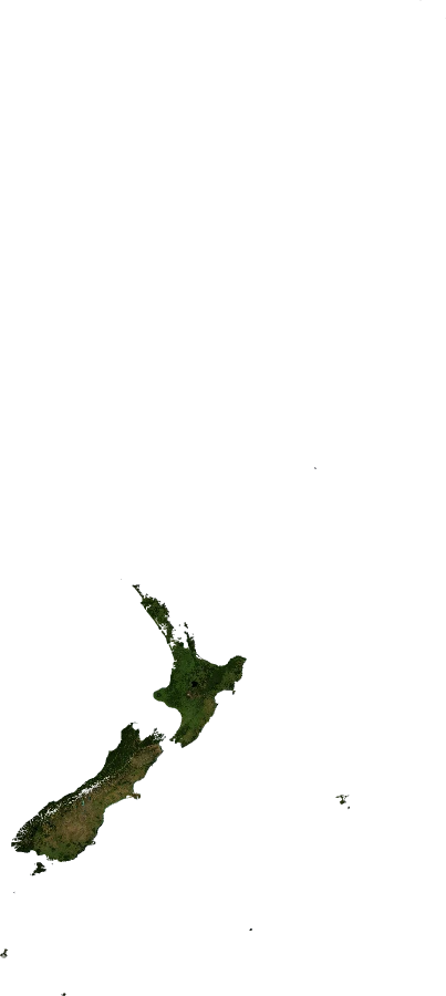 New Zealand, January 2004: NASA imagery clipped to the regional boundary