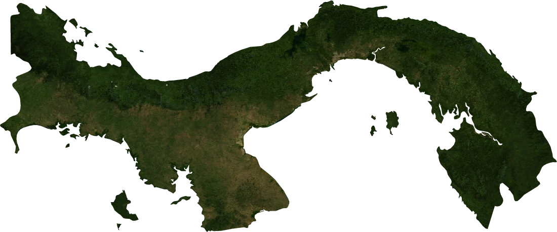 Panama, January 2004: NASA imagery clipped to the regional boundary