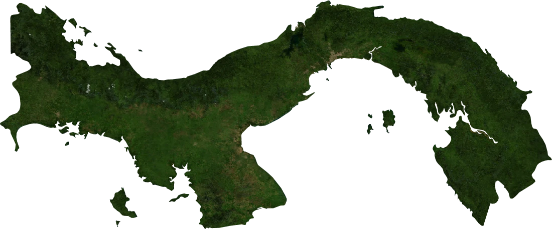 Panama, July 2004: NASA imagery clipped to the regional boundary